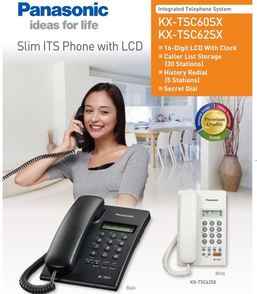 Panasonic Corded Telephone, White : Amazon.in: Electronics